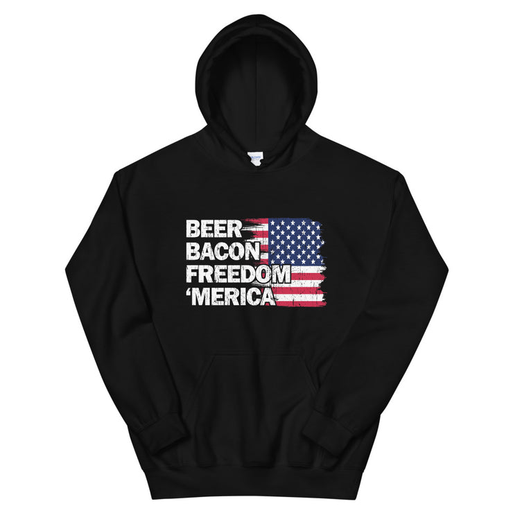 Beer Bacon Freedom Merica Flag - Leonard Ernst