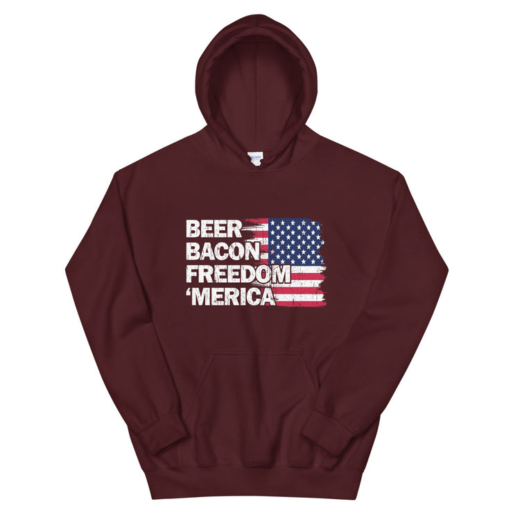 Beer Bacon Freedom Merica Flag - Leonard Ernst